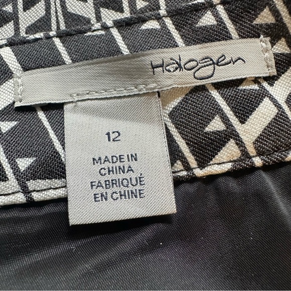 Halogen Pencil Skirt Geometric Black White 12 - Picture 11 of 12